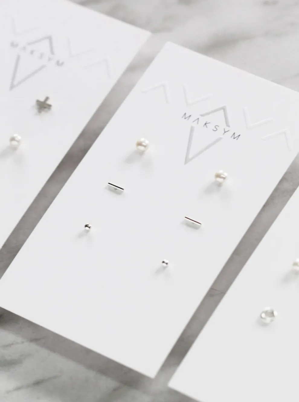 MAKSYM Trio Earrings - Beads, Bars & Balls