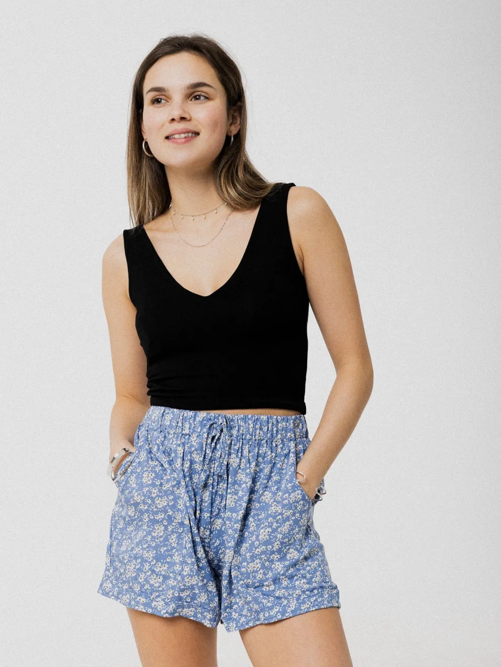 PINEAPPLE BANANAS Pénélope shorts - Blue flower