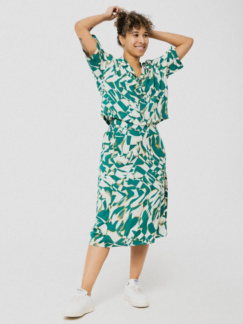 PINEAPPLE BANANAS Elena skirt - Green pattern