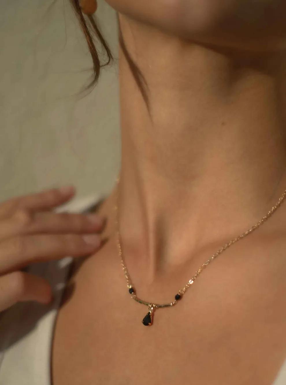 SANDRINE DEVOST Dream Necklace Black