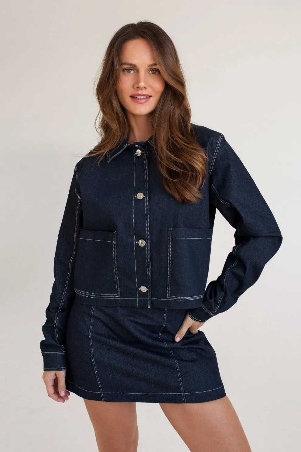 DAILYSTORY Ashley Skirt - Blue Denim