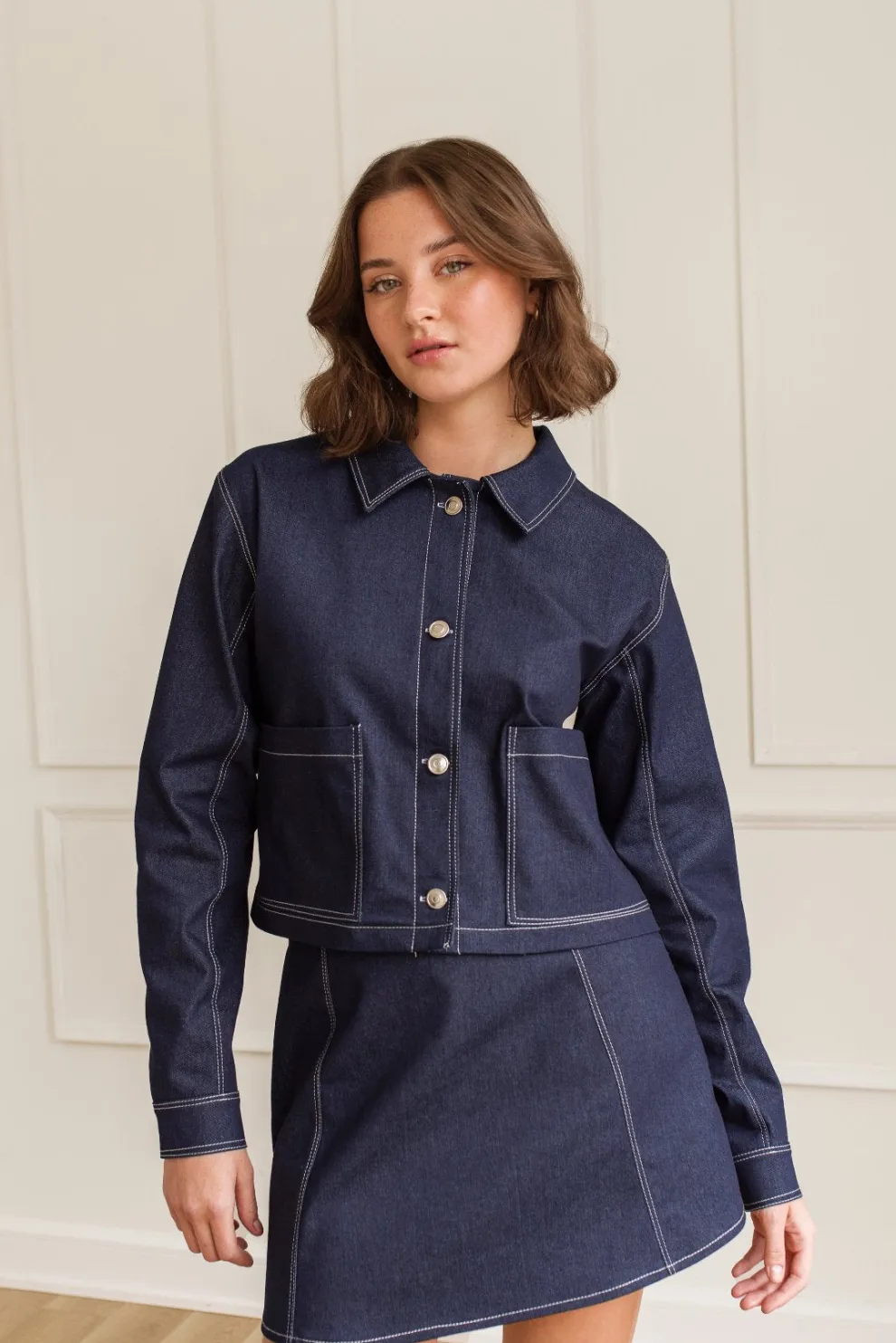 DAILYSTORY Ashley Skirt - Blue Denim