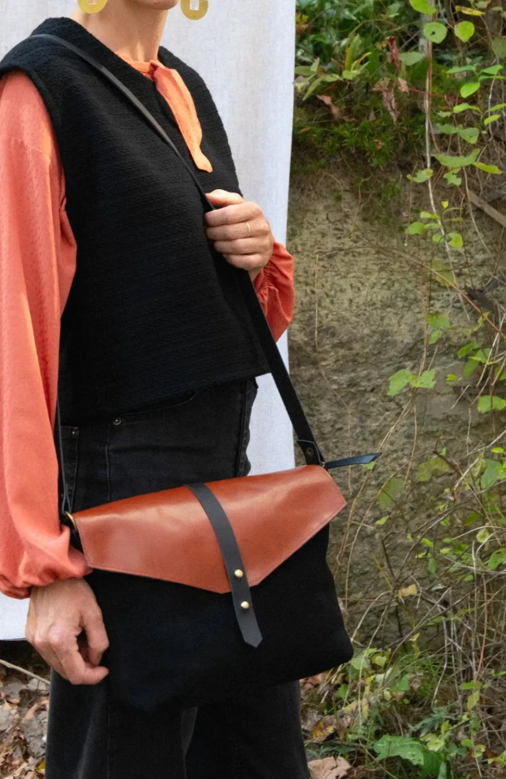 KAZAK Liverpool Bag - Black and Fox Suede