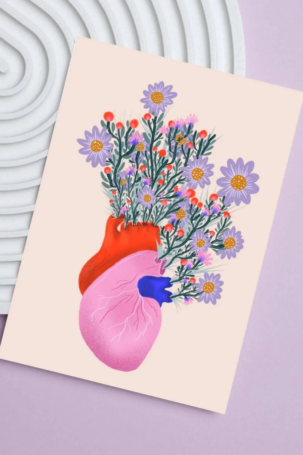 VIVIAN SOFIA Flowery Heart Poster