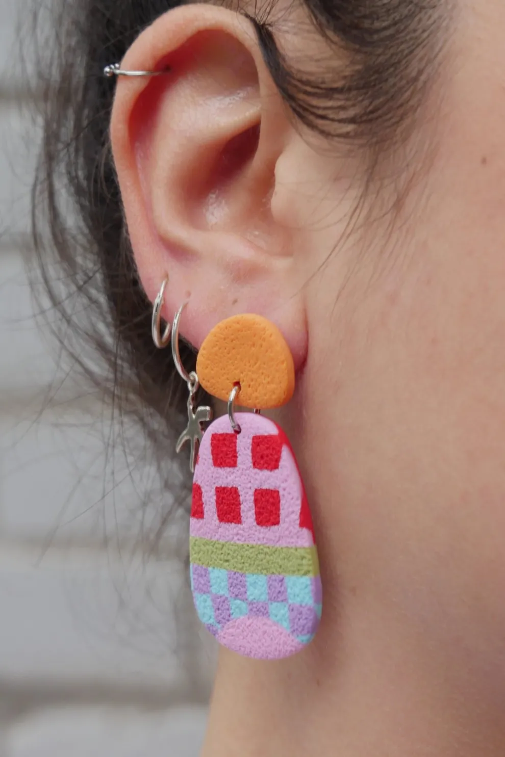 CROCODILE AGILE Garance Earrings - Colorful Patchwork