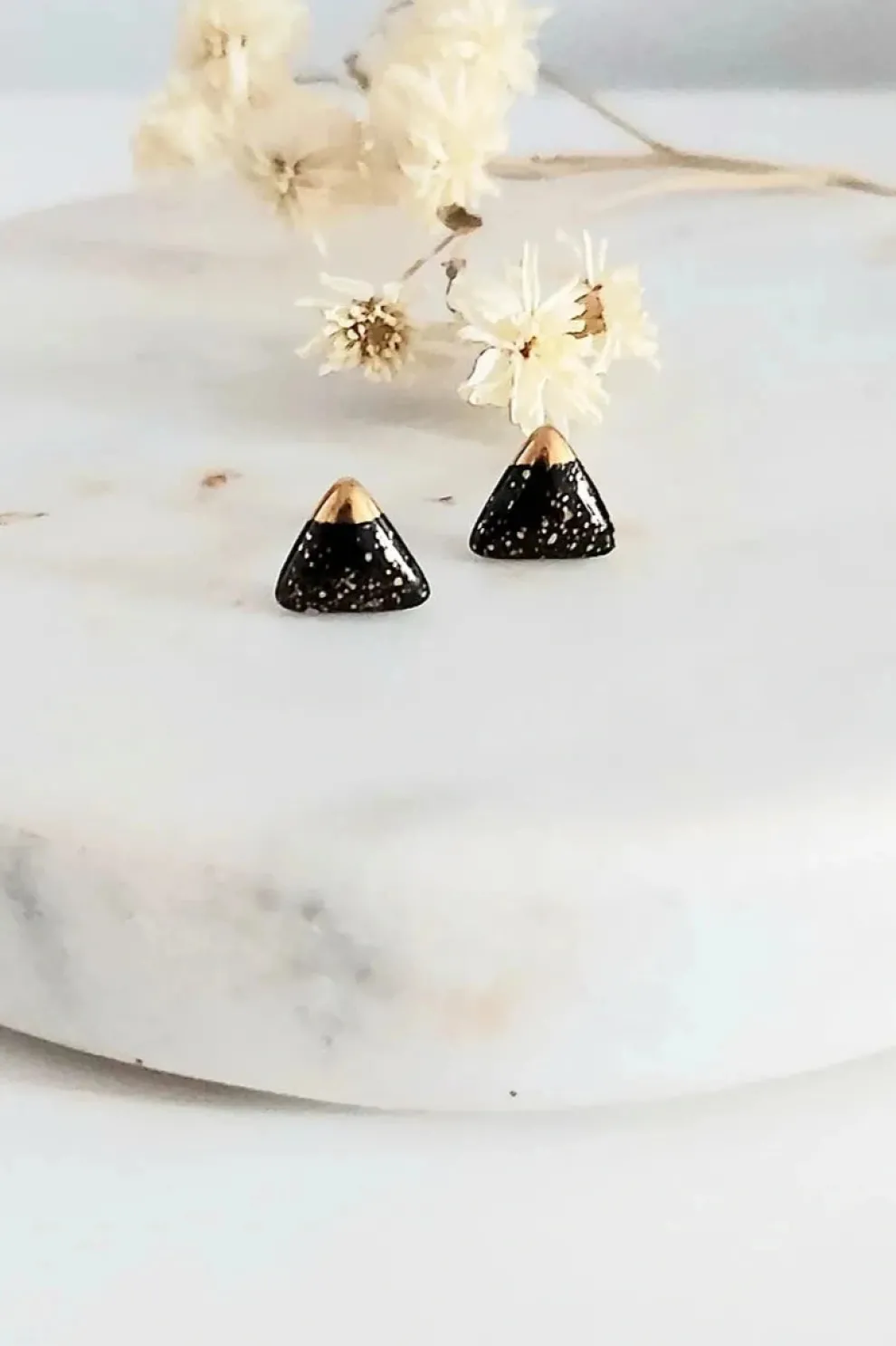 KAG Triangle Ceramic Earrings