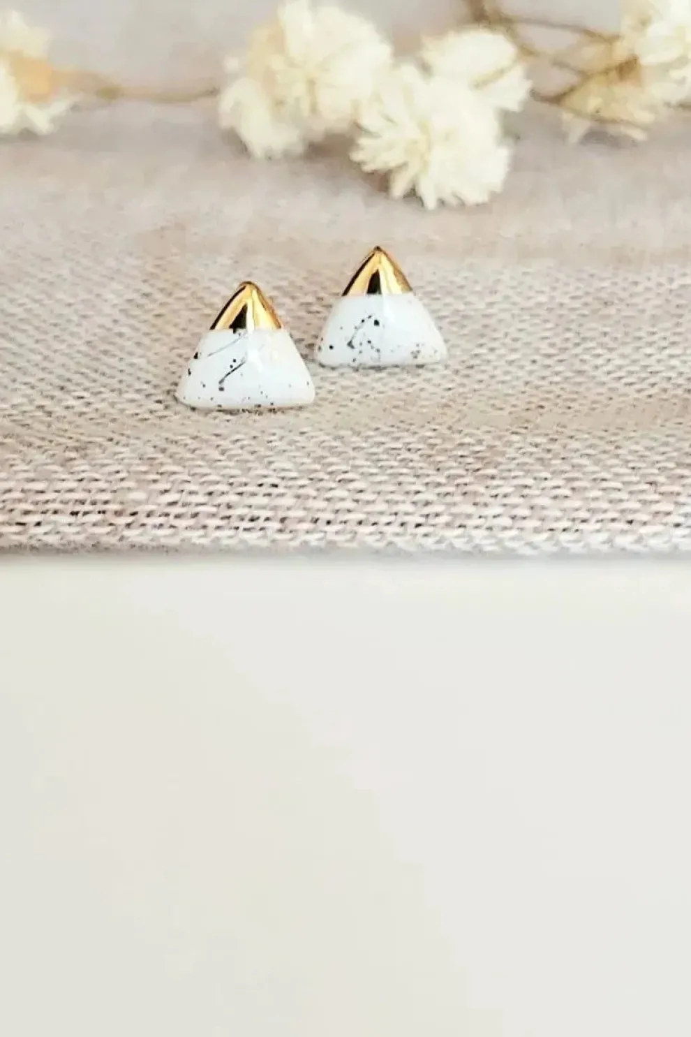 KAG Triangle Ceramic Earrings