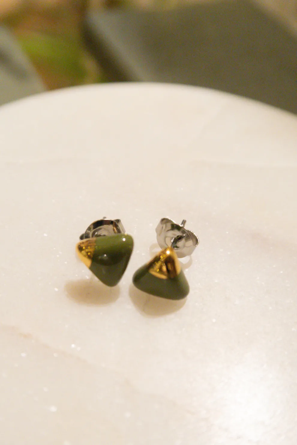 KAG Triangle Ceramic Earrings