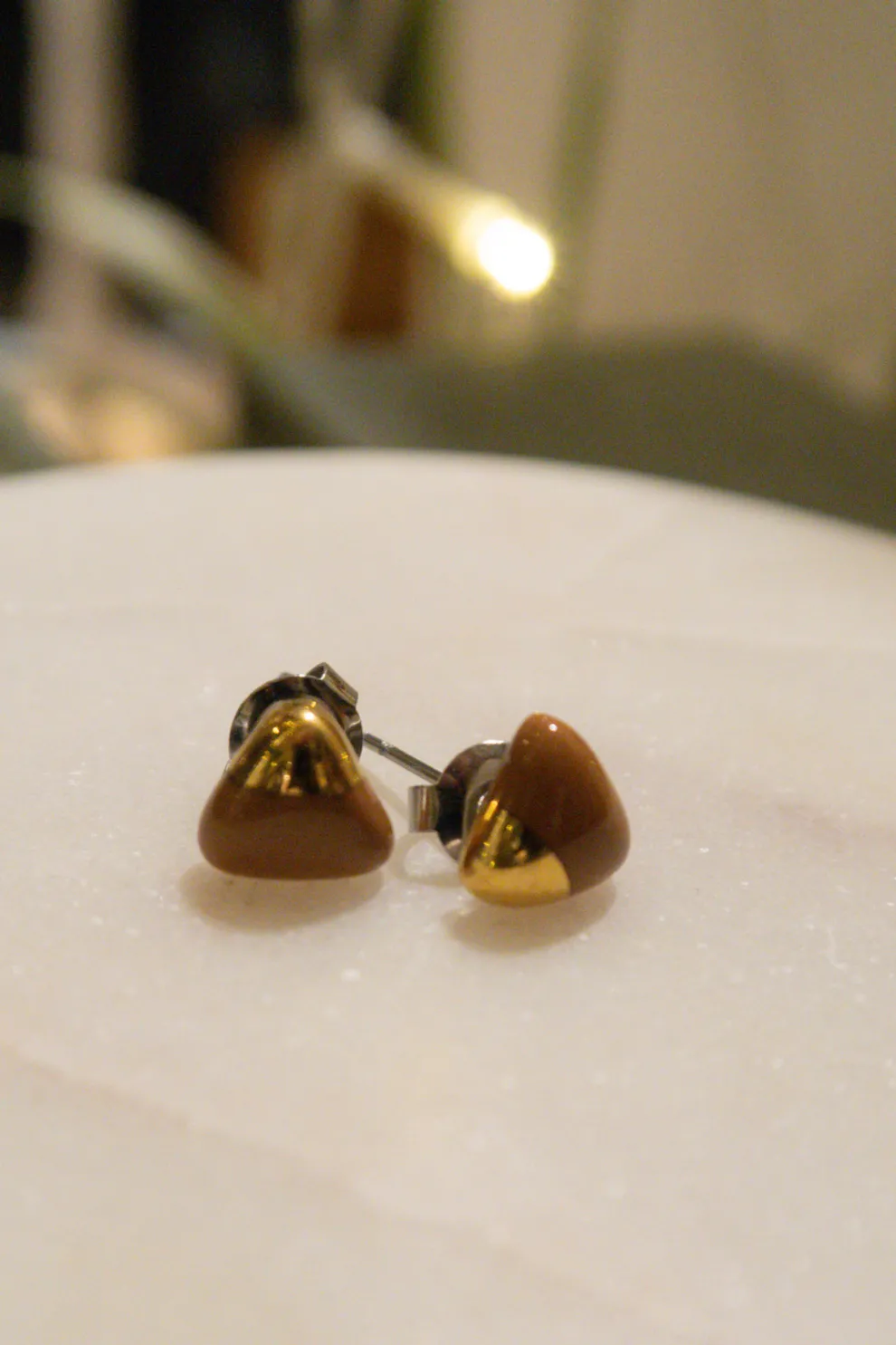 KAG Triangle Ceramic Earrings