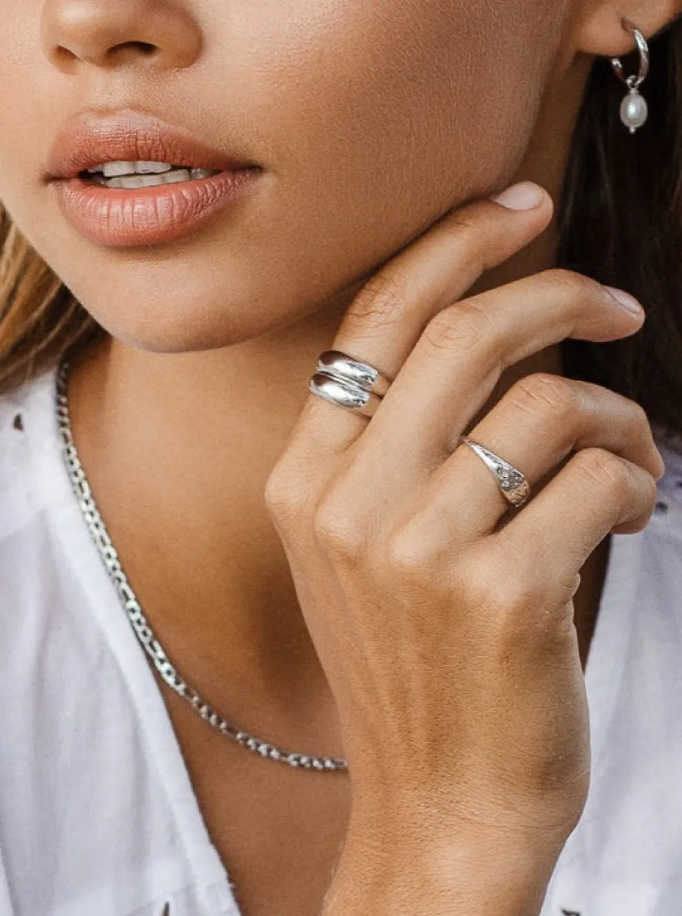 TWENTY COMPASS Dome Ring - Silver