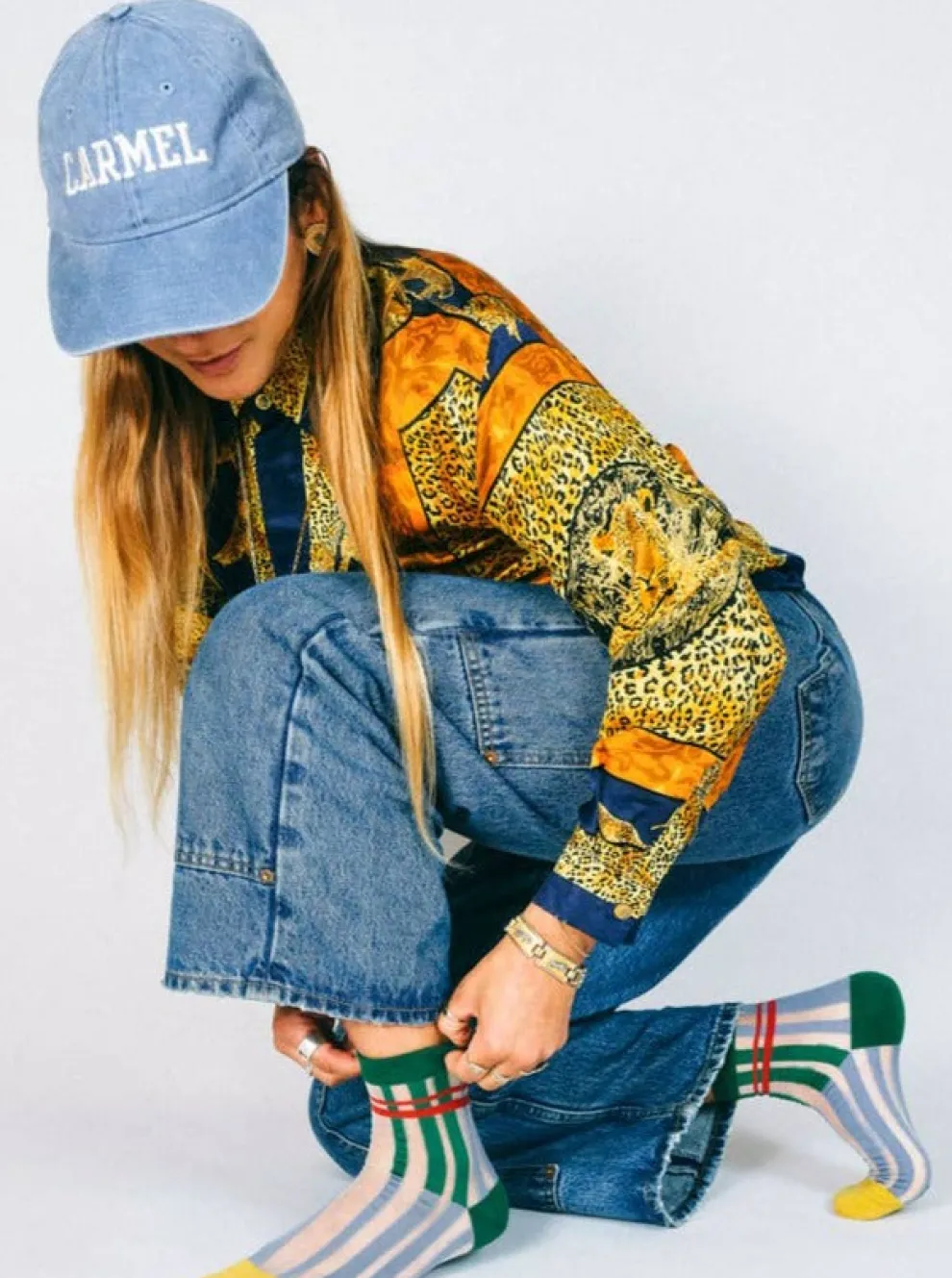 TAILORED UNION Transparent Paco Sock - Blue