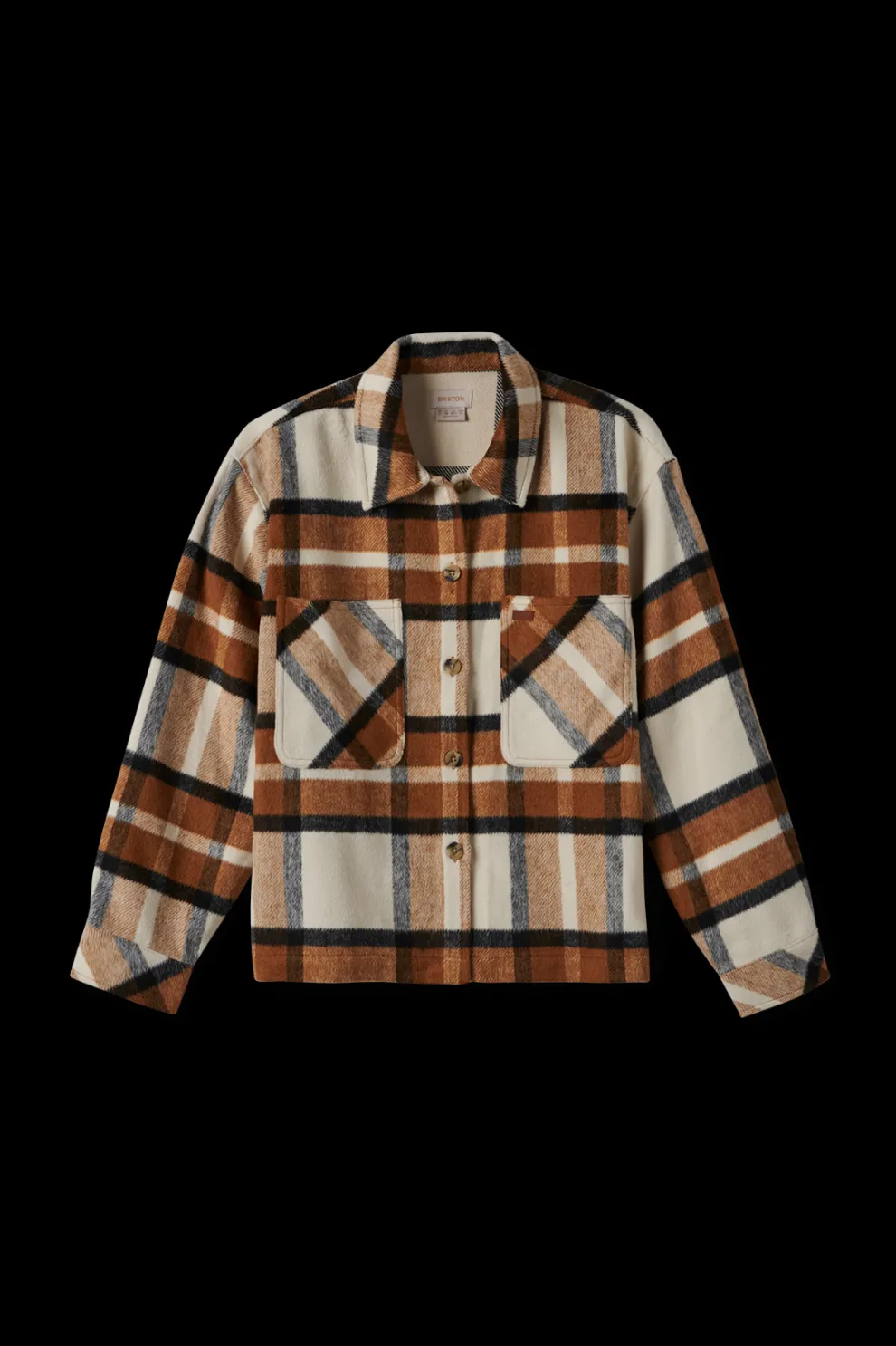 BRIXTON Bowery Brushed Flannel Shirt - Copper