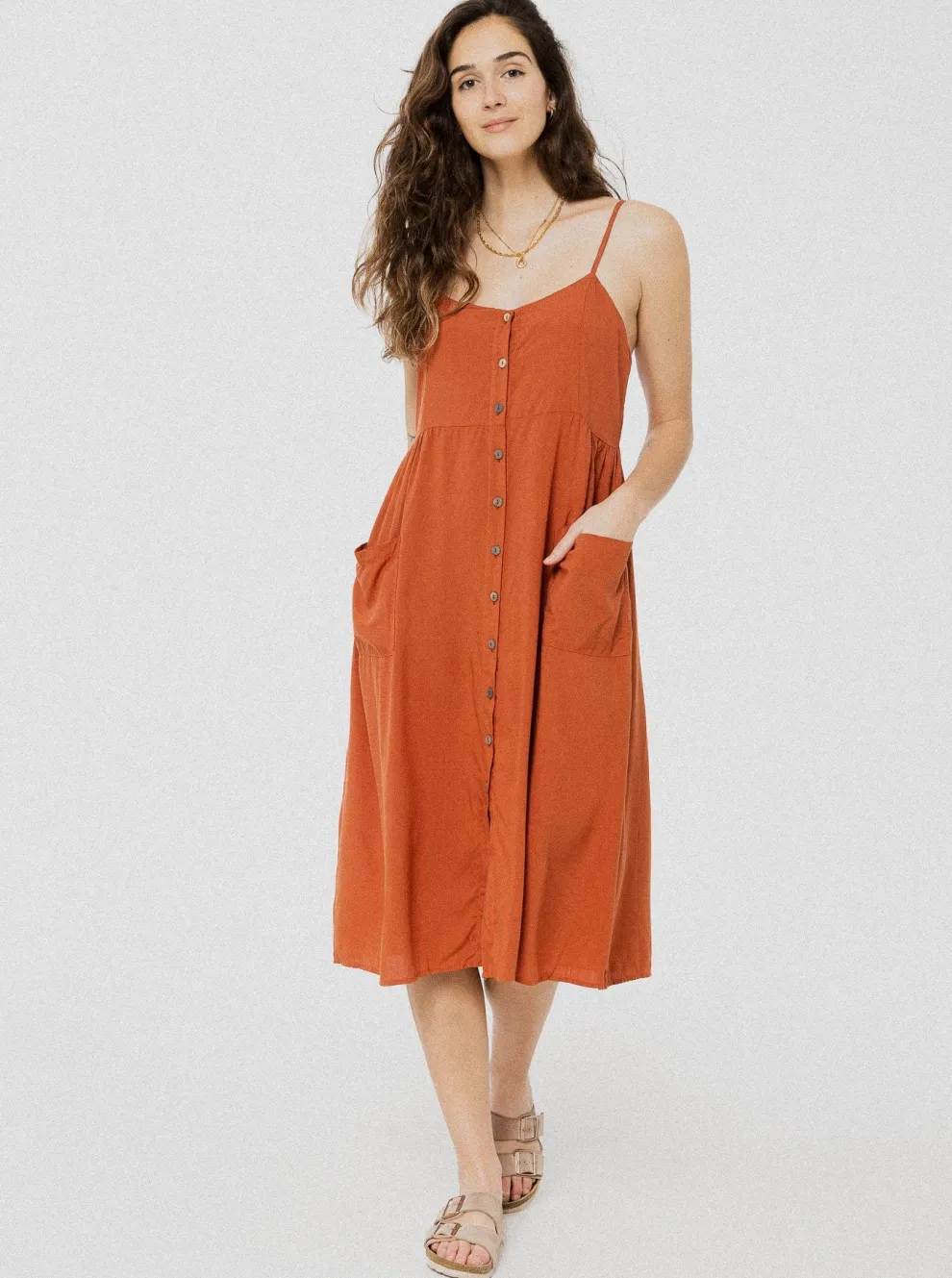 PINEAPPLE BANANAS Geneviève Dress - Burnt orange
