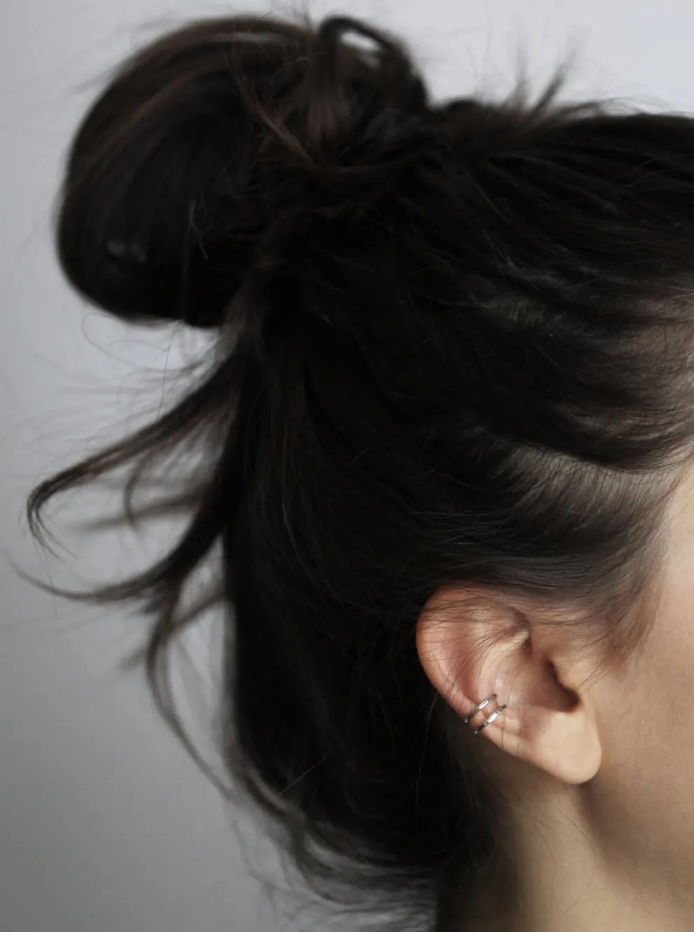 MAKSYM - Hammered Ear Cuff - Silver