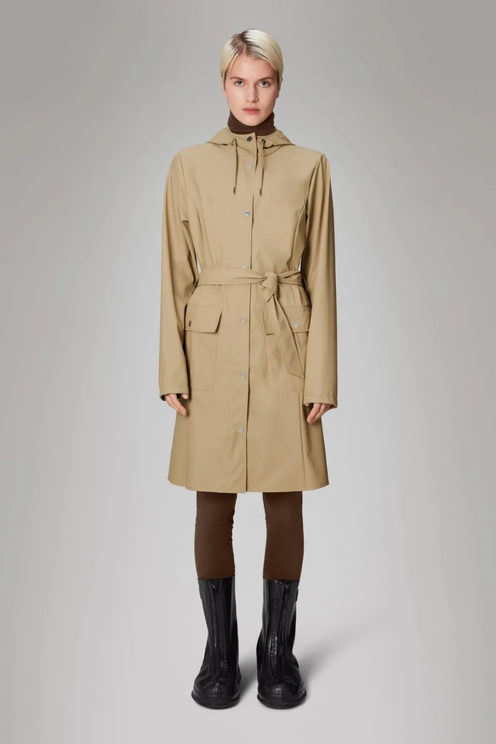 RAINS Curve Waterproof Jacket - Sand