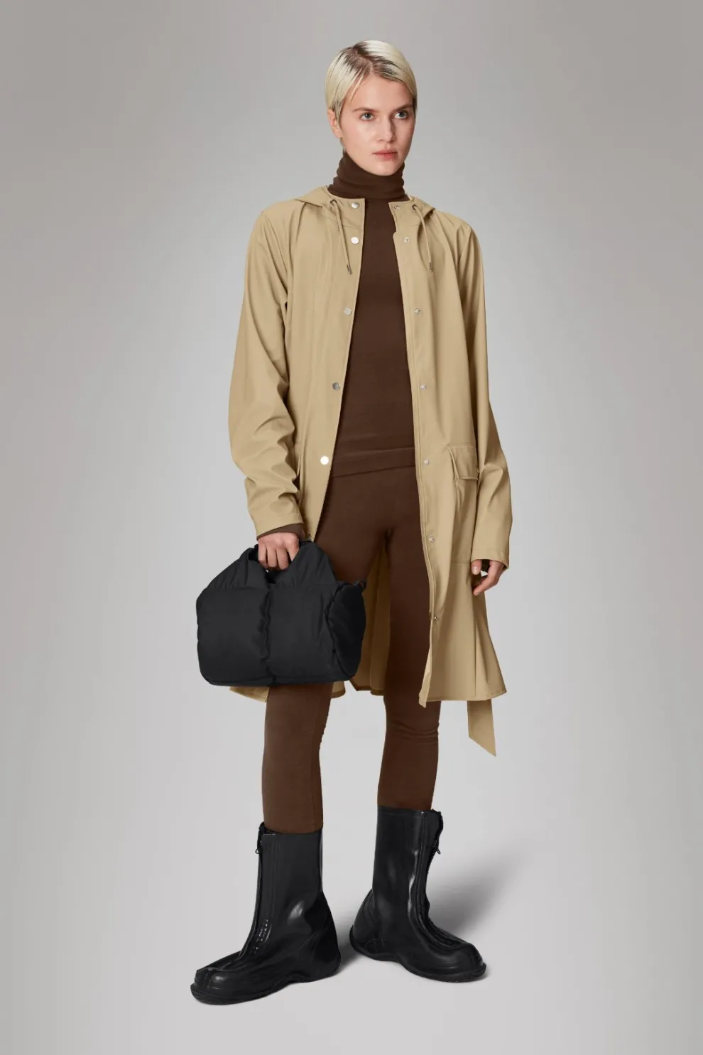 RAINS Curve Waterproof Jacket - Sand