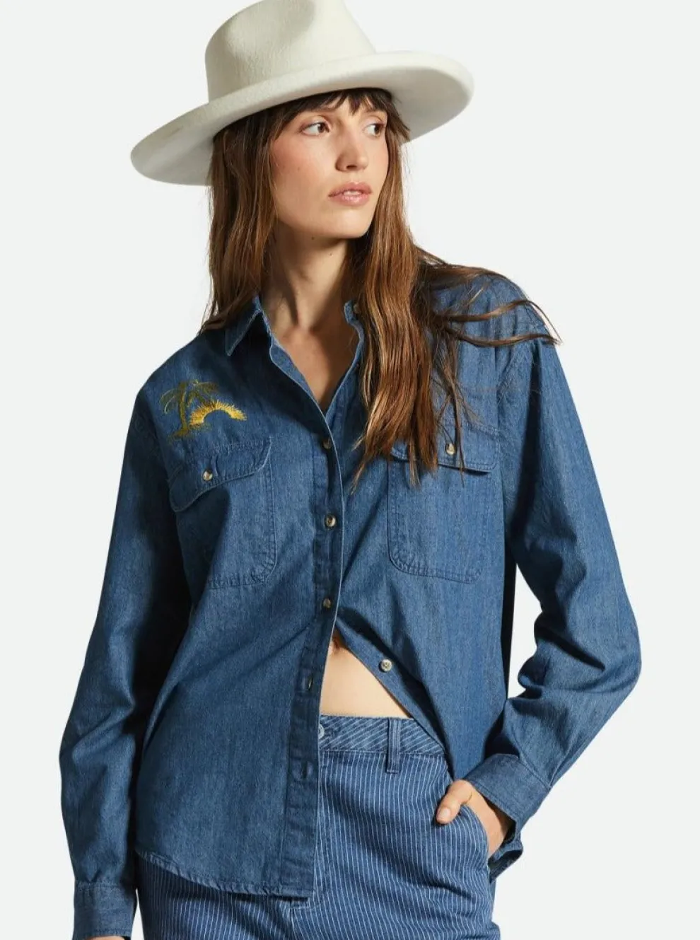 BRIXTON Bowery Overshirt - Indigo