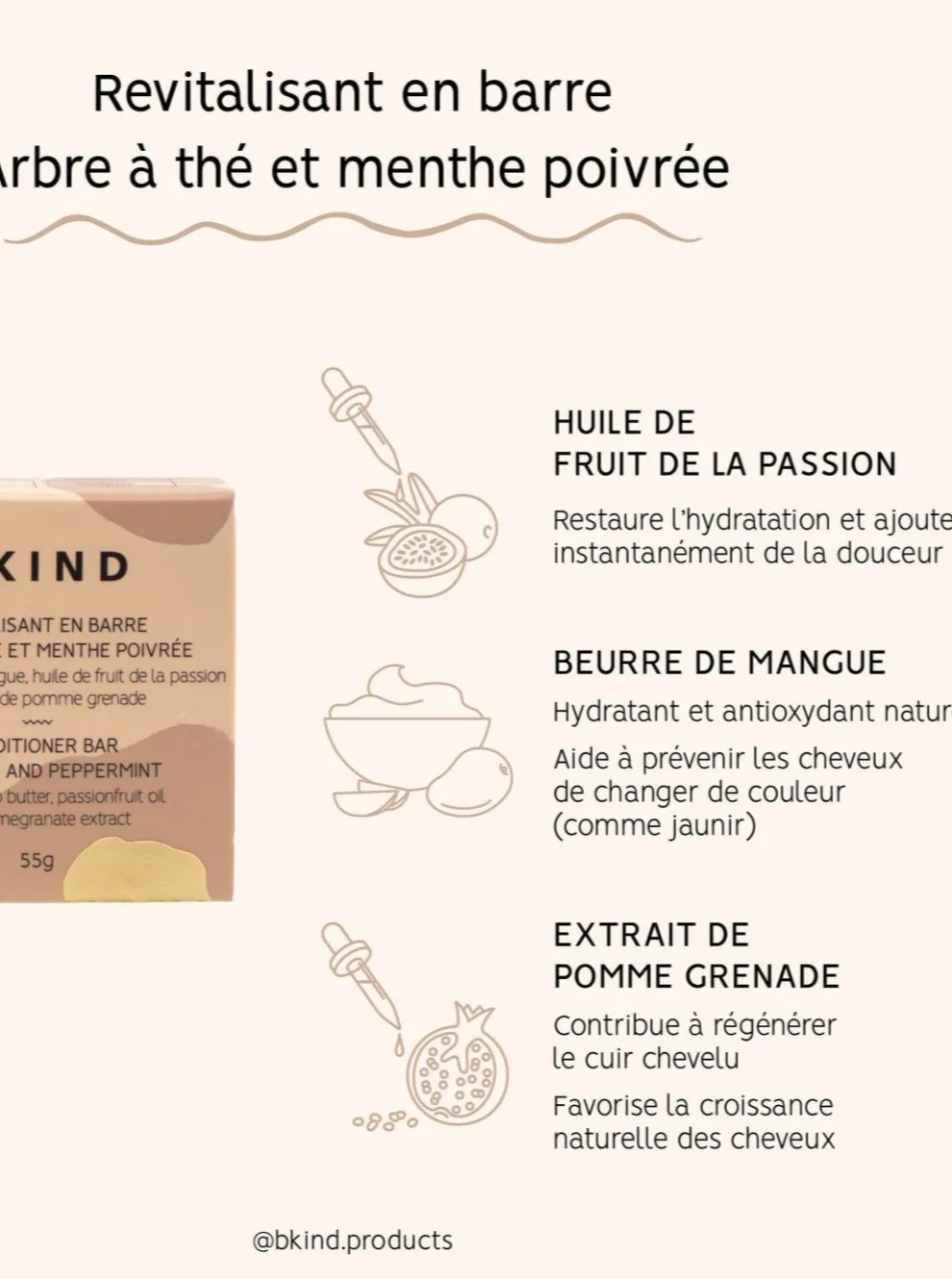 BKIND Conditioner Bar - Colored or white hair