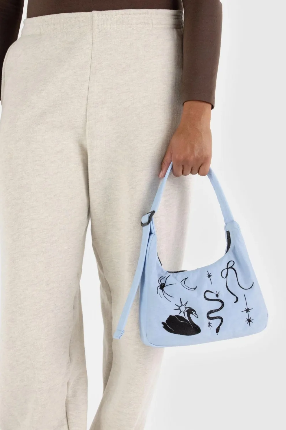 BAGGU Nylon Mini Shoulder Bag - Embroidered Ballet Icons
