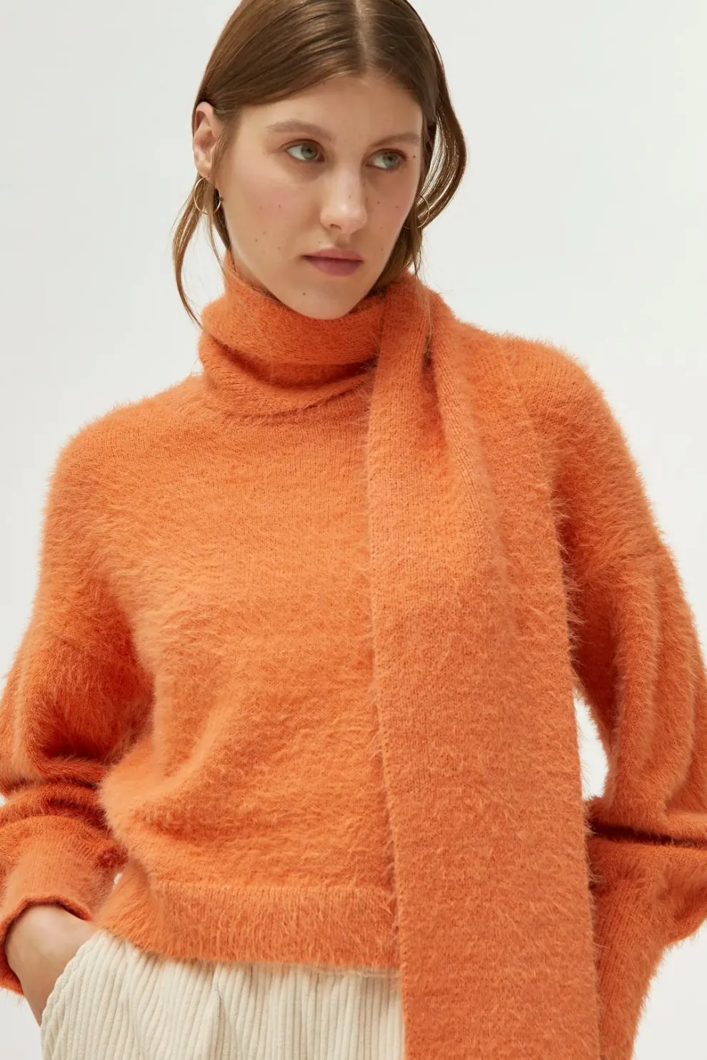 COMPANIA FANTASTICA Fur Effect Scarf