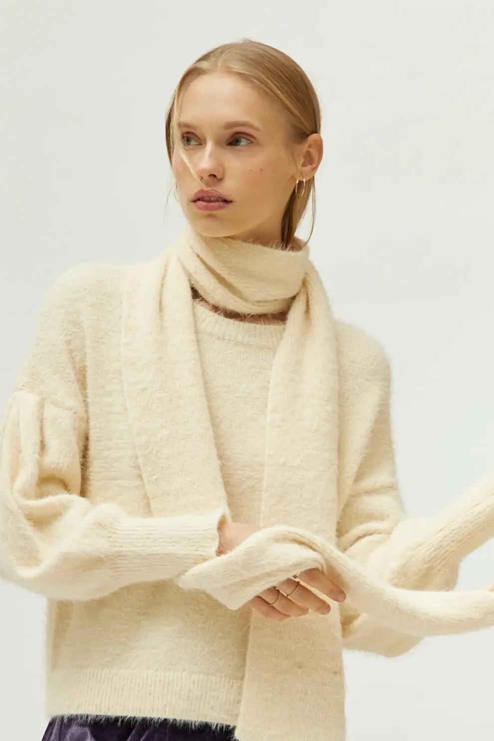 COMPANIA FANTASTICA Fur Effect Scarf