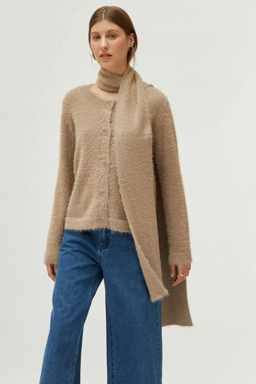 COMPANIA FANTASTICA Fur Effect Scarf