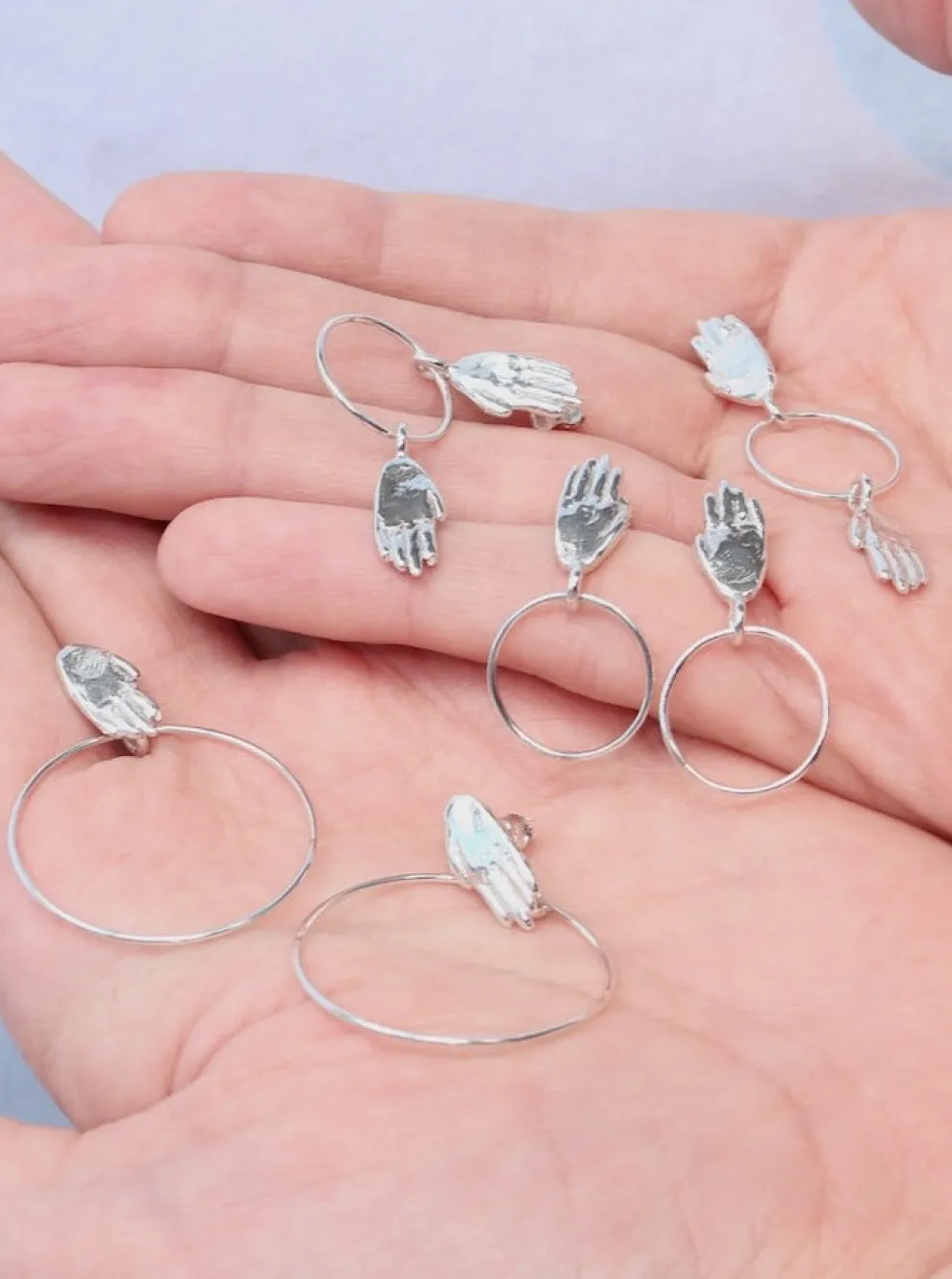 BILAK JEWELRY Hands Earrings - Sterling Silver