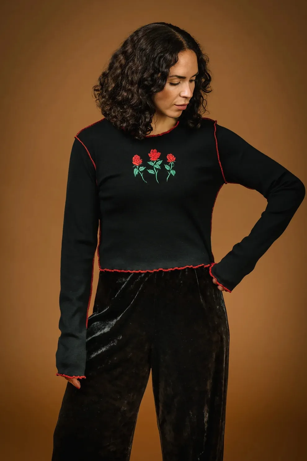 MERCEDES MORIN Erica Top - Black