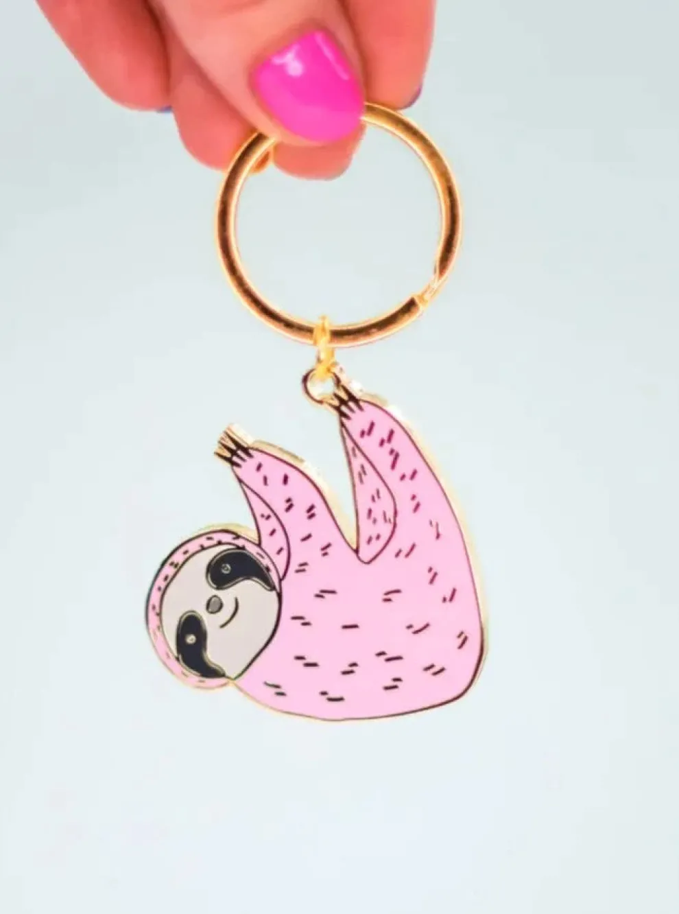 FRIDAY SOCK CO. Keychain - Pink Sloth