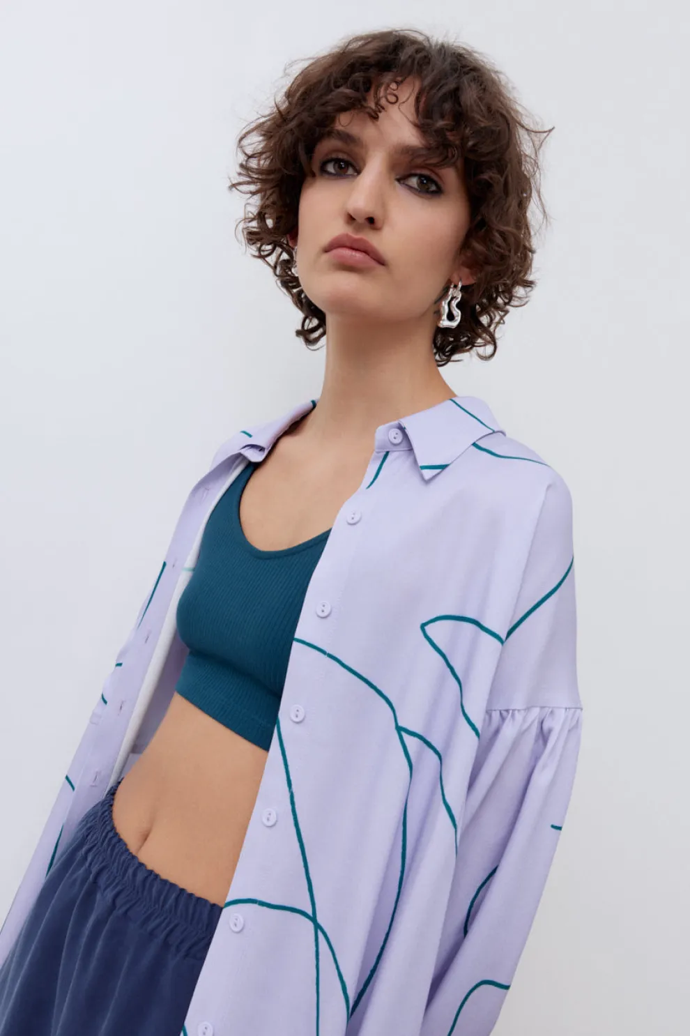 EVE GRAVEL Belinda Dress - Lilac / Green