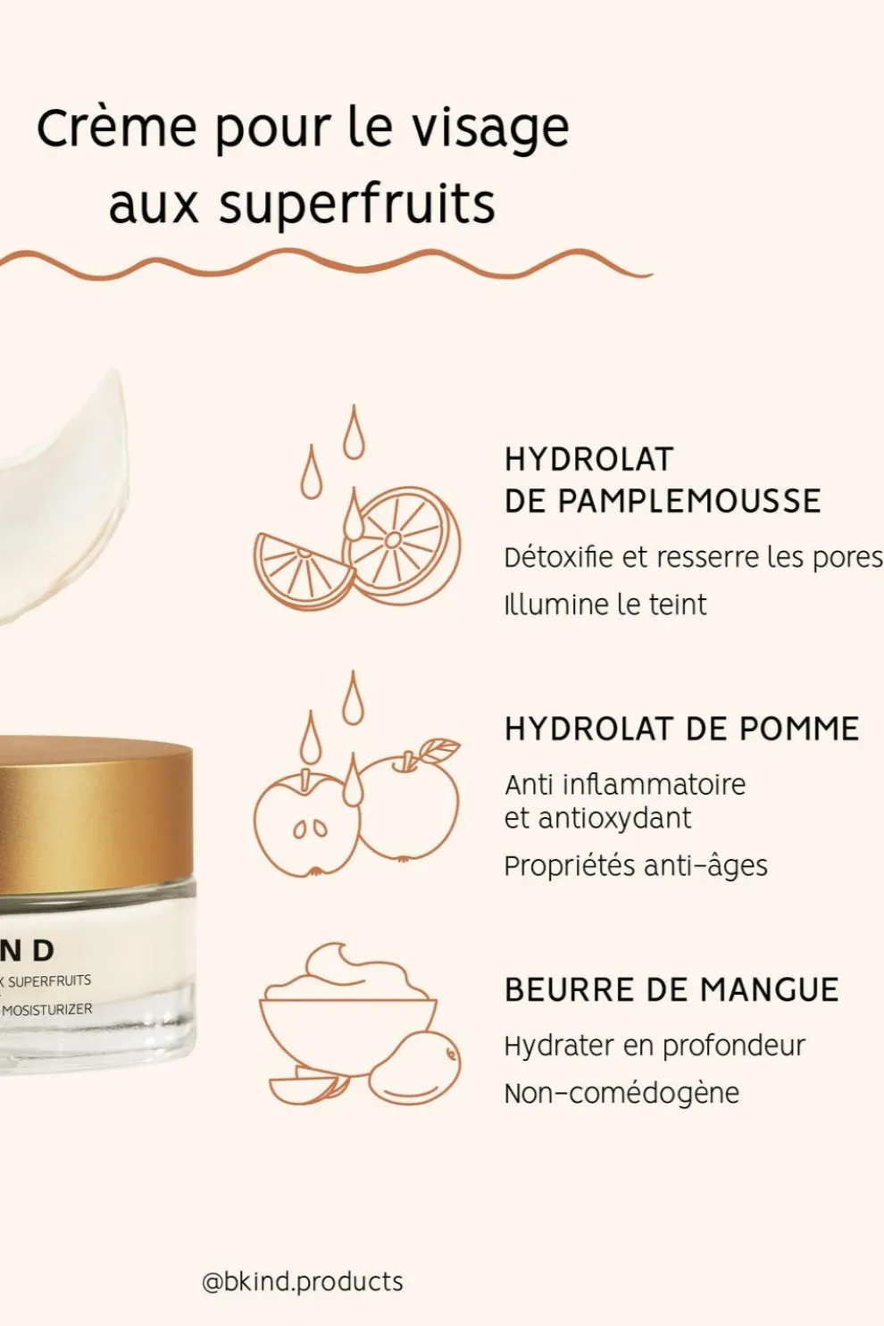 BKIND SuperFruits Face Cream with Bakuchiol